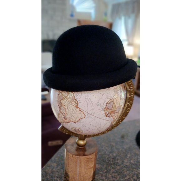 Accessories - Bowler Hat in Black 100% Wool
